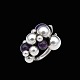 Georg Jensen. Large Sterling Silver Ring #551B with Amethyst - Moonlight Grapes.Inspired by an ...