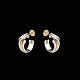 Georg Jensen. 18k White and Yellow Gold Earrings #1488 - MAGIC.Designed by Regitze Overgaard. ...