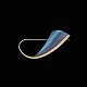 Kirsten Pontoppidan. 18k Gold Brooch with Color-Oxidized Titanium.Designed and hand-crafted by ...