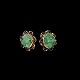 Jean Larsen - Denmark. 14k Gold Ear Clips with carved Jadeite.Designed and crafted by Jean ...