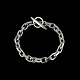 Danish Sterling Silver Anchor Chain Bracelet. 58g.Stamped Denmark, SterlingL. 22,7 cm. / ...