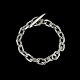 Danish Sterling Silver Anchor Chain Bracelet. 54g.Designed and crafted by Randers ...