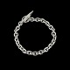 Danish Silver Anchor Chain Bracelet. 28g.Stamped 830sL. 19 cm. / 7,48 inches.Width 0,7 cm. ...