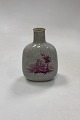 Royal 
Copenhagen 
Craquelé Vase 
Privately 
Painted. Motif 
in fuchsia of 
landscape with 
castle and ...