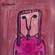 Kjell Hobjer 
(1951-2025), 
Swedish artist, 
oil on board.
Abstract/naivist 
style.
Title: ‘En ...