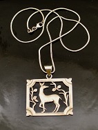 Art deco 830 silver pendant