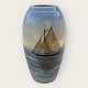 Bing & Grondahl 
vase with 
sailing ship, # 
840/5251, 1st 
grade, good 
condition, 18 
cm high