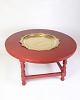Antique round 
coffee table 
from the 1890s 
in Chinese 
style. Made of 
red painted 
wood with a ...