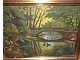 Heinrich 
Nielsen, oil 
painting,  
green landscape 
with ducks.
Signed 
"Heinrich ...