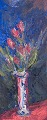 E. Ekholm, 
Swedish artist.
Oil on canvas.
Motif of 
flowers in a 
vase.
Impasto ...