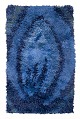 Scandinavian 
textile 
designer.
Cotton rya 
rug.
Abstract 
motif.
Blue colors.
Circa ...