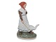 Royal 
Copenhagen 
overglaze 
figurine, 
farmgirl with 
goose.
Decoration 
number 528.
Factory ...
