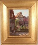 Aage Lund
Village with young girl and hens