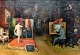 English artist 
(19th century): 
The artist 
paints from a 
model. Signed. 
Oil on canvas. 
46 x 68 ...