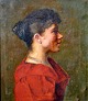 Schütte, Carl 
Laurits Oscar 
(1837 - 1913) 
Denmark: 
Portrait. Oil 
on canvas. 
Signed. 52 x 44 
...