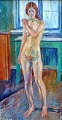 Winsløw, Lasse 
Nielsen (1911 - 
2006) Denmark 
Model study of 
a young woman. 
Oil on canvas. 
Signed ...