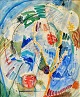 Sørensen, Teddy 
(1938 - 2002) 
Denmark: 
Composition. 
Watercolor on 
paper. Signed 
Teddy 1967. 45 
x ...