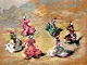 Stuhr, William 
Siiger (1882 - 
1958) Denmark: 
Flamingo 
dancing women. 
Pastel on brown 
paper. 46 x ...
