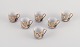 Satsuma, Japan. 
Six small 
teacups.
Hand-decorated 
porcelain with 
classic scenes.
Gold ...