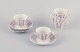 Gunnar Nylund 
for Rörstrand. 
A set of five 
"Casino" coffee 
cups with 
saucers.
Retro design. 
...