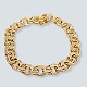 BNH; A bracelet 
of 14k gold. 
Clasp with two 
safety catches. 
L. 21,8 cm. W. 
1 cm. Weight 
35,5 ...