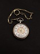 Silver pocket 
watch with 
chain, the 
watch works but 
probably needs 
servicing. 
item. 611397