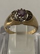 Gold ring with Amethyst and Diamonds 14 carat
Ring size 54