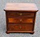 Danish 
children's 
chest of 
drawers, 
polished 
walnut/walnut 
root, 19th 
century. With 
three ...