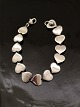 Hans Hansen 
sterling silver 
heart bracelet 
19.5 cm. newer 
lock item no. 
611556