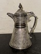 Middle Eastern 
jug in silver. 
Decorated 
everywhere 
except on the 
bottom, where a 
silver stamp is 
...