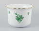 Herend, 
Hungary. 
Chinese Bouquet 
Apponyi Green, 
porcelain 
flowerpot.
Hand painted 
with green ...