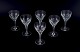 Glimma, Sweden. 
A set of six 
red wine 
glasses in 
crystal, 
faceted bowl 
and stem.
Label.
Mid 20 ...