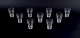 A.B. Nordisk 
Kristallindustri, 
Sweden.
A set of nine 
crystal water 
glasses. Facet 
cut.
One ...