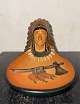 Indian chief at 
the end of a 
low Pottery 
dish from P. 
Ipsens Enke. In 
perfect 
condition. 
Without ...