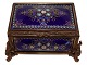 Alphonse Tahan 
(1830-1880) 
France.
Gilded bronze 
Jewellery box 
with dark blue 
Sevres style 
...