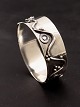 Evald Nielsen 
art nouveau 
sterling silver 
bangle inside 
6.3 x 6.7 cm. 
W. 2.5 cm. item 
no. 611763