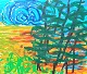 Gislason, Jon 
(1955 - ) 
Denmark: 
Composition, 
2025. Acrylic 
on canvas. 
Signed: Jon 
Gislason ...