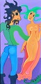 Rosen Schmidt, 
Louis (1943 - 
1993) Denmark: 
Man and woman. 
Oil on canvas. 
Unsigned. H: 
120 cm. ...