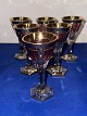 Six Art Deco 
crystal liqueur 
glasses from 
the 1920s on a 
hexagonal base. 
Made at the 
Mosar ...