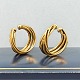 Anette Kræn; A 
pair of ear 
rings made in 
14k gold.
Ear rings for 
hanging inside 
the ...