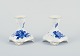 Royal 
Copenhagen Blue 
Flower Curved, 
a pair of low 
candlesticks.
Hand-painted 
in blue. Gold 
...
