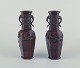 Japan, a pair 
of bronze vases 
from the Meiji 
period.
Birds on 
branches in 
relief. Adorned 
with ...