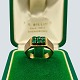 Ring in 14k gold set emeralds