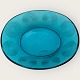 Holmegaard, 
Shield, oblong 
blue bowl, 
Dimensions: 
5.8x15x19.5cm, 
design: Per 
Lütken, Good 
condition