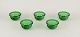 Kaj Franck, 
Finnish glass 
artist.
A set of five 
‘Luna’ rinsing 
bowls in green 
art ...
