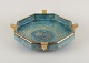 Josef Ekberg 
(1877-1945) for 
Gustavsberg, 
Sweden.
Large 
octagonal 
ceramic bowl. 
Hand painted in 
...