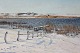 Johannes Larsen 
(1867-1961)
Oil painting 
on canvas 
winter 
landscape
Sign J.L. ...