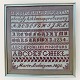 Framed 
Embroidery / 
name cloth, 
Marie Ludvigsen 
1890, Frame 
dimensions: 
40x38.5cm, 
Faint stains 
...