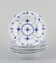 Royal 
Copenhagen Blue 
Fluted Plain.
A set of five 
small deep 
plates.
Hand-painted 
in ...