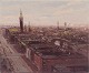 Søren Edsberg, 
Danish artist. 
Oil on canvas.
Cityscape of 
Copenhagen seen 
from ...